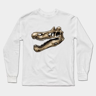 Dinosaur Skull Baryonyx Sticker Long Sleeve T-Shirt